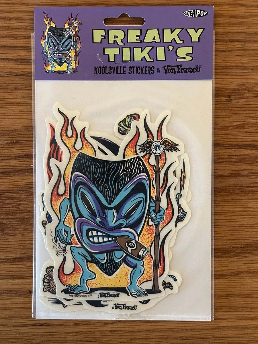 Von Franco Freaky Tiki's Tower Records Poster Pop Sticker Pack